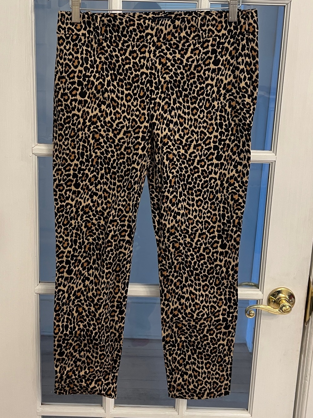 J. CREW Women’s Winnie Pant Leopard Print Stretch Cotton Ankle Skinny Pants 8